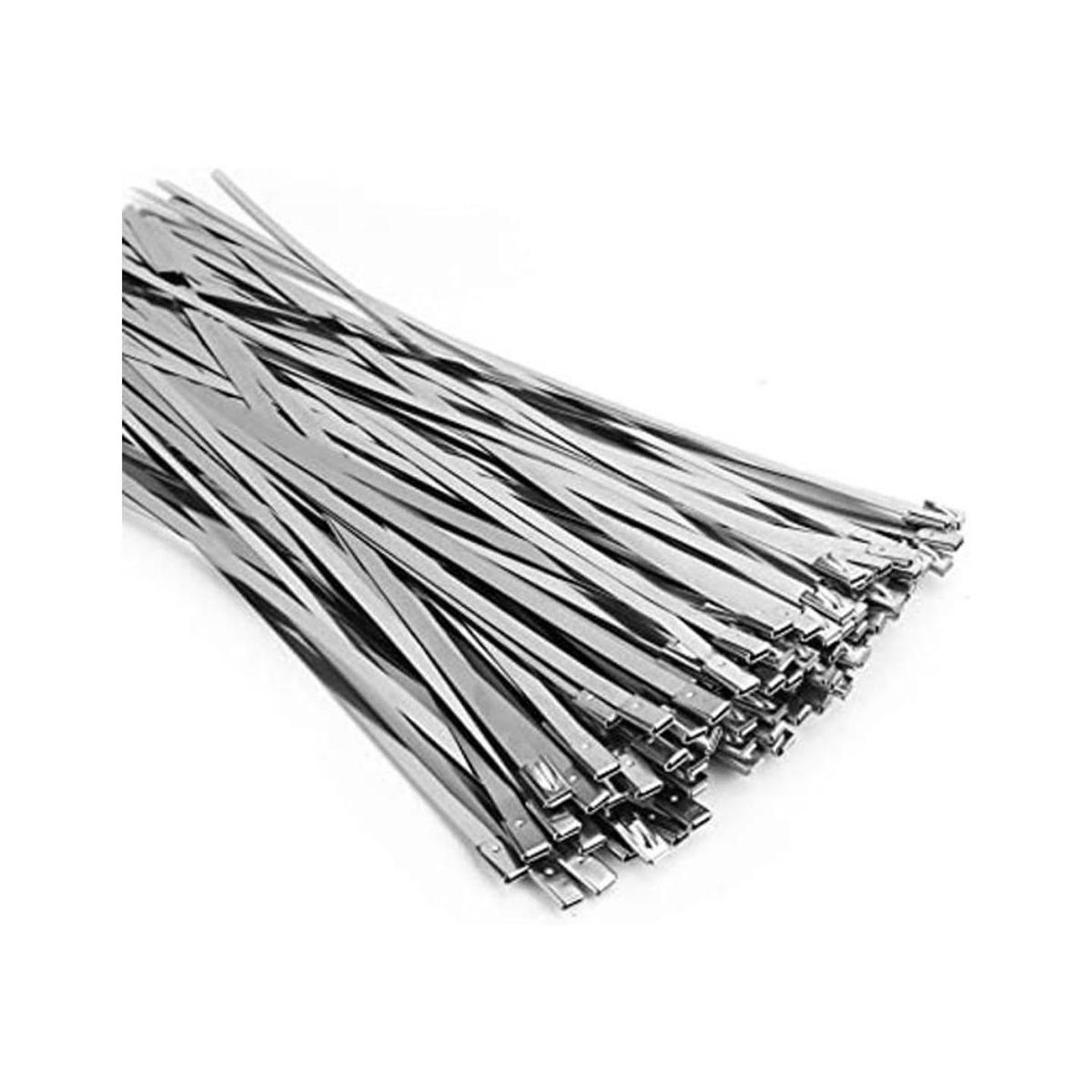 100 bridas de metal de 11.8 pulgadas acero inoxidable
