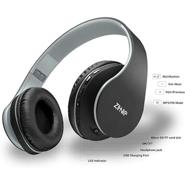 Zihnic Audífonos bluetooth circumaurales estéreo_4