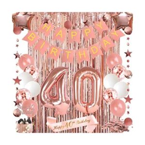 Decoración de cumpleaños número 40 para mujer pancarta de_1