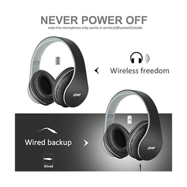 Zihnic Audífonos bluetooth circumaurales estéreo_3