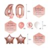 Decoración de cumpleaños número 40 para mujer pancarta de_4