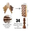 Juego de ajedrez de madera magnético de 15_4