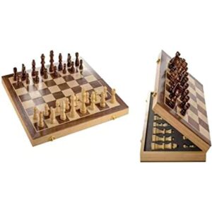 Juego de ajedrez de madera magnético de 15_1