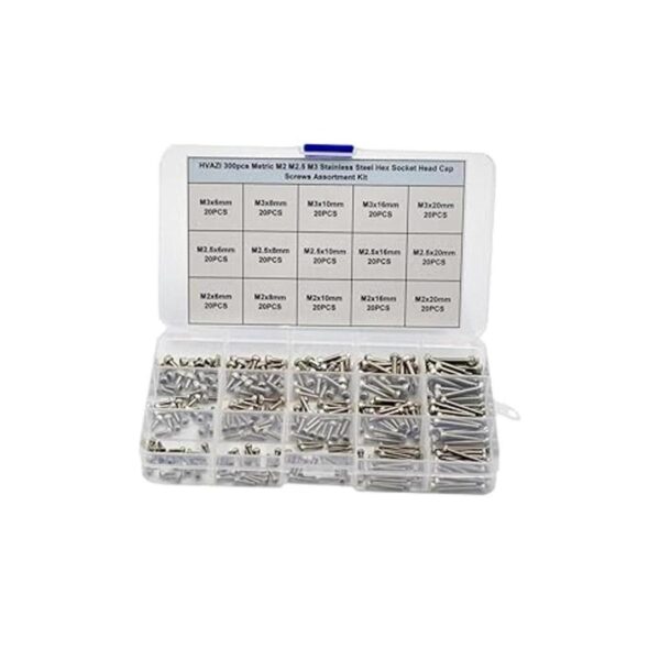 hvazi 300pcs Métricas M2 M2.5 M3 acero inoxidable Hex_3