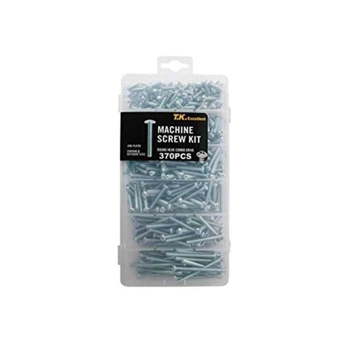 T.K.Excellent Kit surtido de 370 piezas de tornillo de