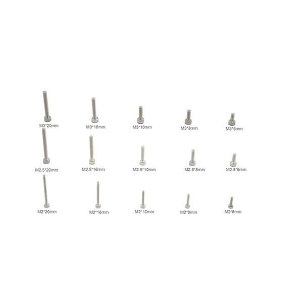 hvazi 300pcs Métricas M2 M2.5 M3 acero inoxidable Hex_2
