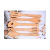 Juego de 5 cucharas de bambú para espátulas y cucharas