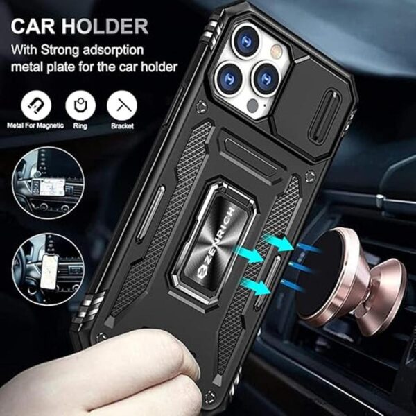 ZenRich Rugged Case for iPhone 14 Pro with Tempered Glass_3