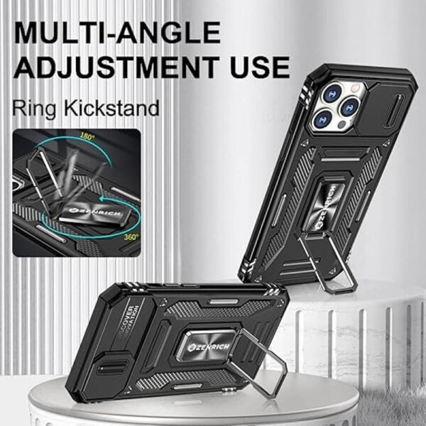 ZenRich Rugged Case for iPhone 14 Pro with Tempered Glass_2