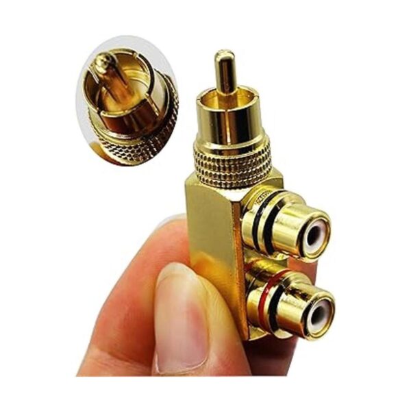 CGTime Adaptador divisor RCA de 90 grados en ángulo recto_4