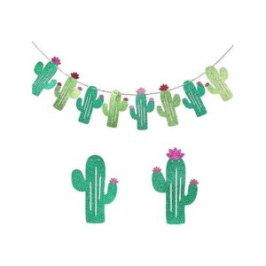 Banner de fiesta de cactus de 9.8 pies decoración de