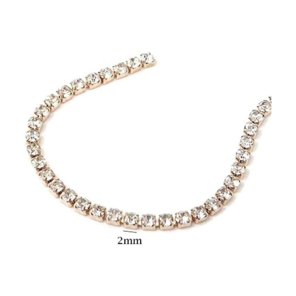 yueton Cadena de 0.079 in con diamantes de imitación de