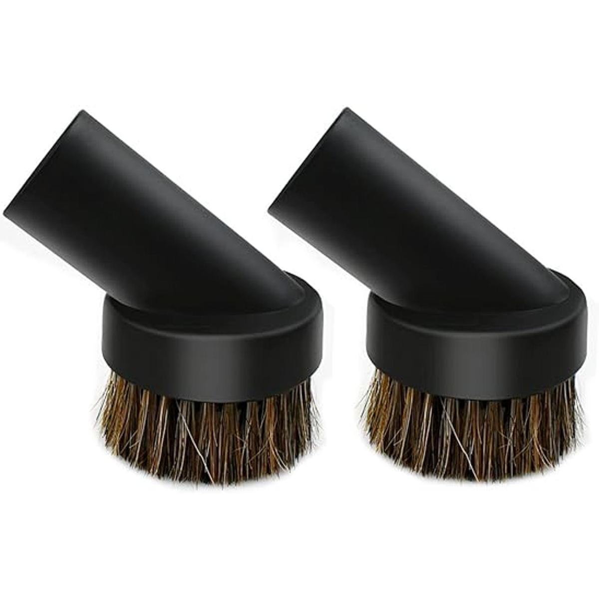 2 cepillos redondos negros para polvo de 1.25 pulgadas