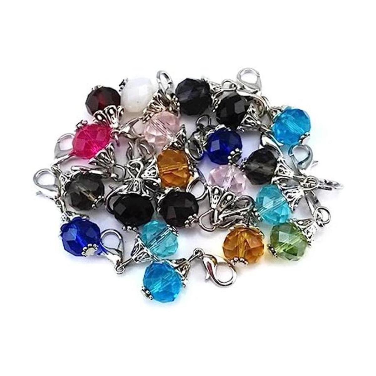 yueton 20 dijes colgantes de cristal de colores surtidos
