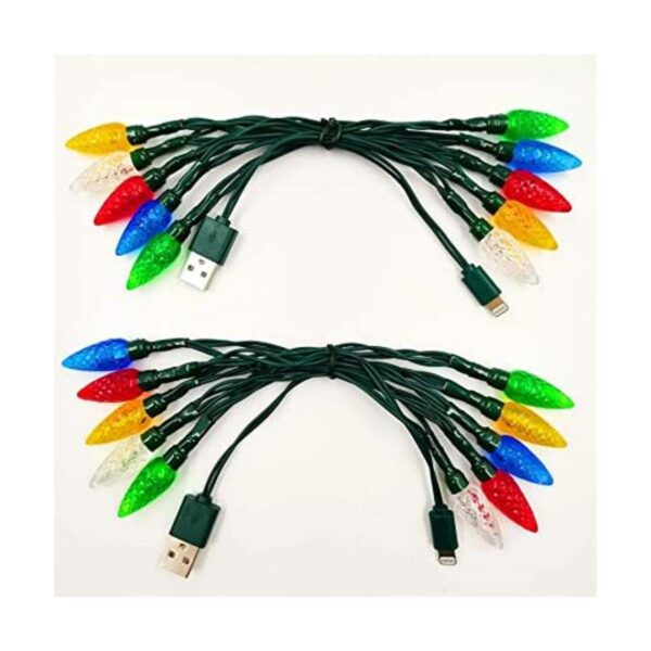 Cable de carga de luces LED de Navidad navideñas USB y_1
