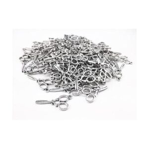 yueton 100 piezas Vintage Tijeras Forma Metal Charms_1