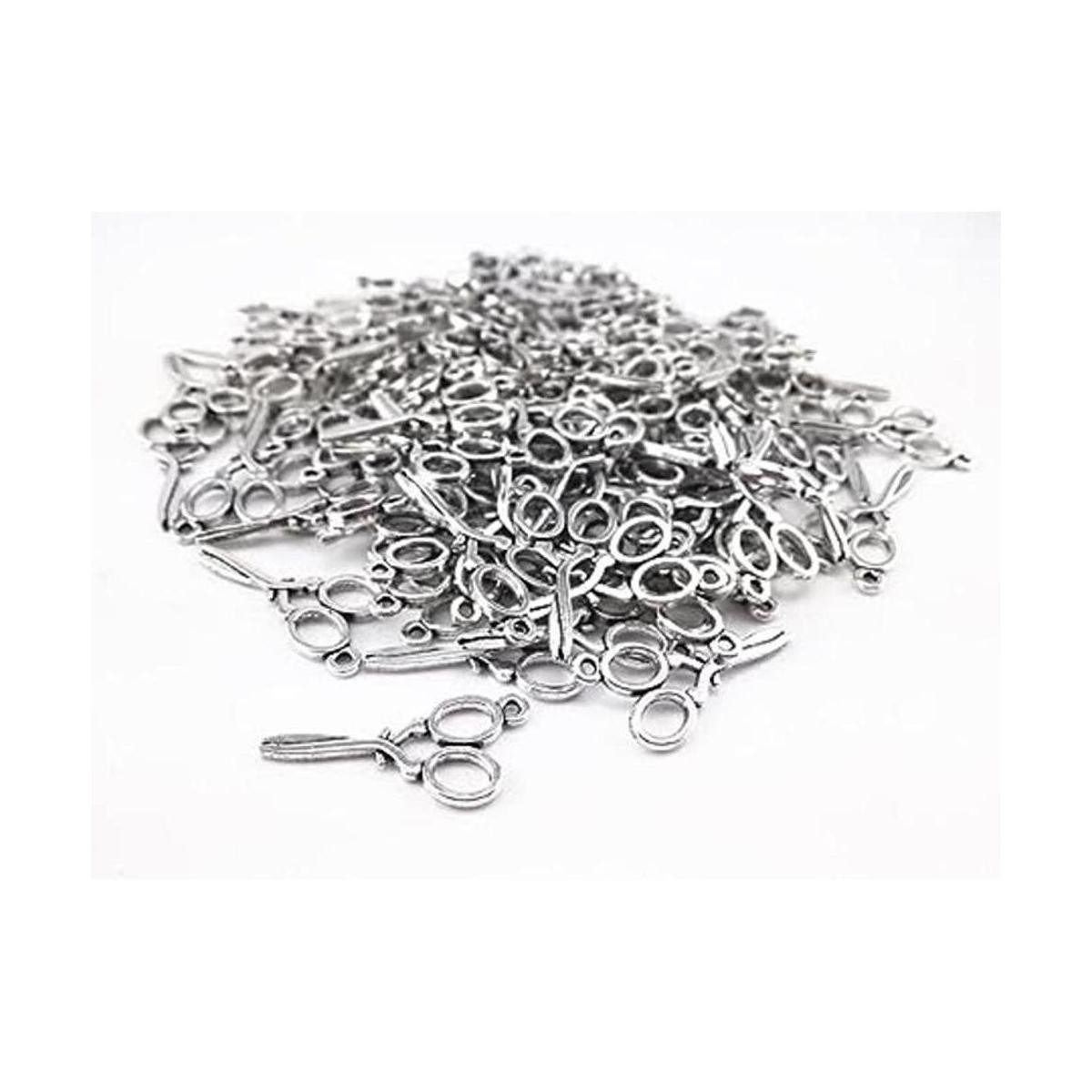 yueton 100 piezas Vintage Tijeras Forma Metal Charms