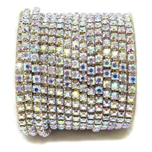 yueton Cadena de cierre de diamantes de imitación de