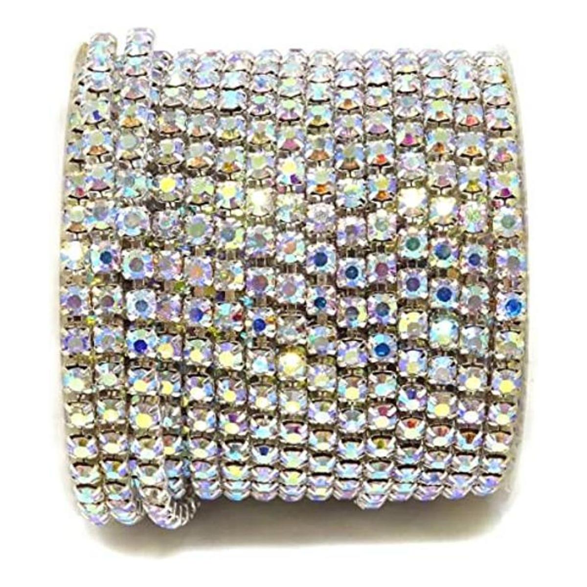 yueton Cadena de cierre de diamantes de imitación de