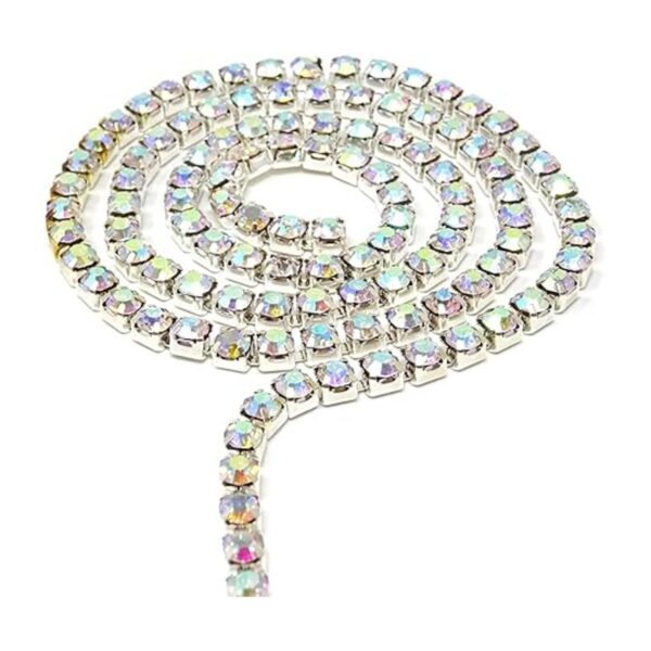 yueton Cadena de cierre de diamantes de imitación de
