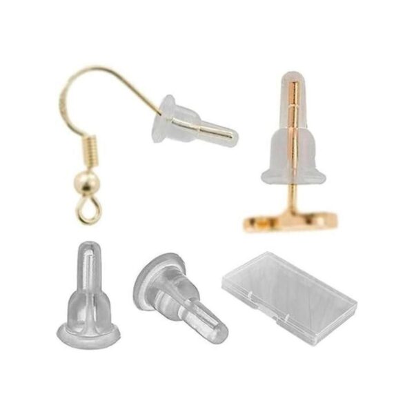 Parte trasera de aretes de silicona transparente 150_1