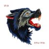 1 par de pegatinas de tela con diseño de cabeza de lobo de_2
