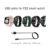 Cable USB para reloj inteligente Donerton P22 KW10 KW20_2