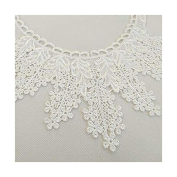 2 piezas de encaje blanco collar estilo sexy flor y_2