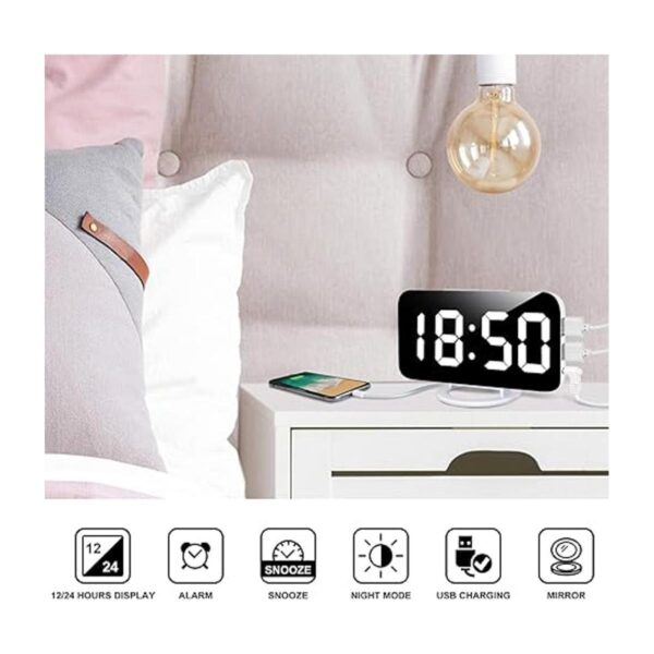 Reloj despertador digital pantalla LED grande Lamisola 2_2