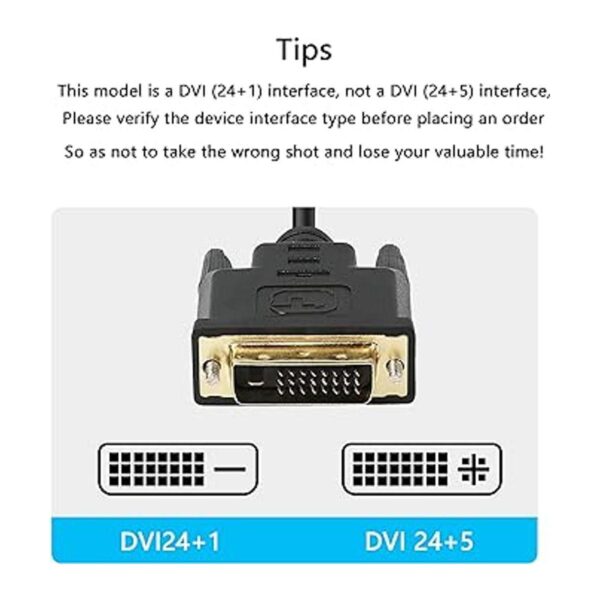XMSJSIY Cable adaptador micro HDMI a DVI conector de_2