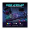 Teclado para juegos retroiluminación LED arcoíris de 7_2