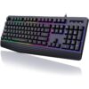 Teclado para juegos retroiluminación LED arcoíris de 7_1
