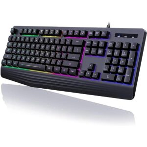 Teclado para juegos retroiluminación LED arcoíris de 7_1