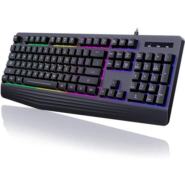 Teclado para juegos retroiluminación LED arcoíris de 7_1
