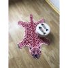 Alfombra de piel de vacuno con estampado de leopardo