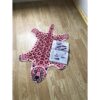 Alfombra de piel de vacuno con estampado de leopardo