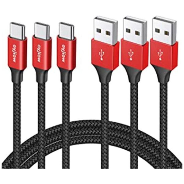 Cable USB C 3A de carga rápida 3 pies paquete de 3_1