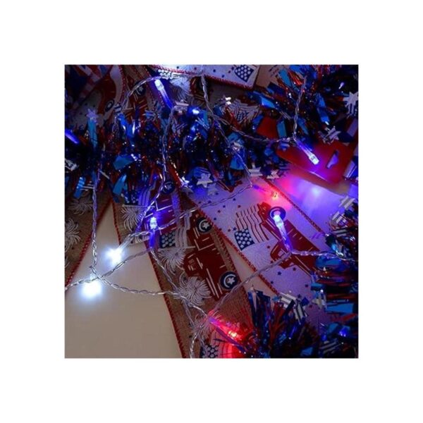 Decoraciones del 4 de julio luces rojas blancas y
