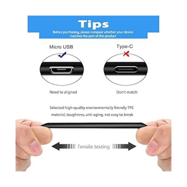 Cable de carga rápido de 5 pies para Alcatel Go Flip Go_3