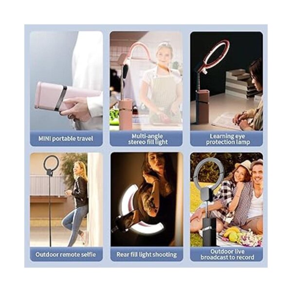 yAyusi Anillo de luz portátil con soporte 4000 mAh_2