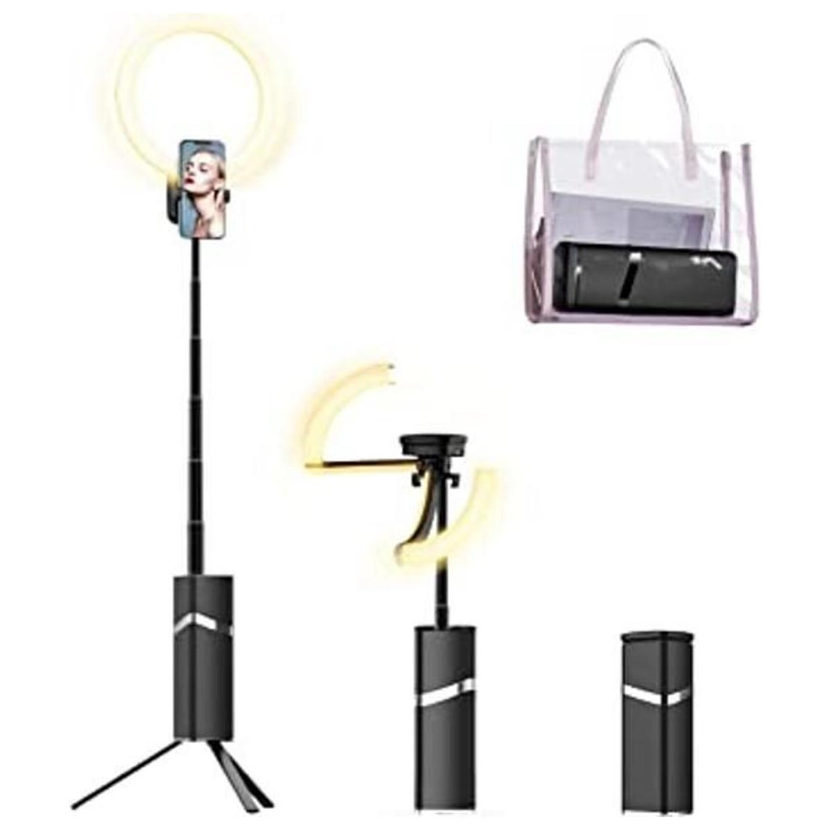yAyusi Anillo de luz portátil con soporte 4000 mAh