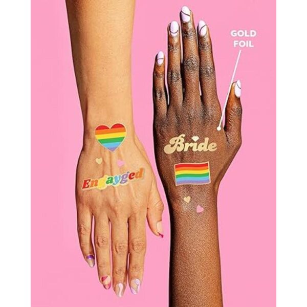 xo Fetti Tatuajes temporales del orgullo de la novia 54_3