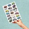 xo Fetti Monster Truck Party Supplies Tatuajes_4