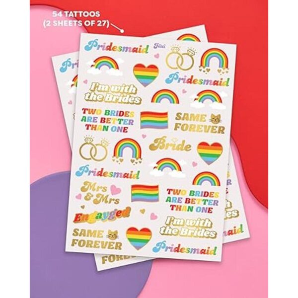 xo Fetti Tatuajes temporales del orgullo de la novia 54_5