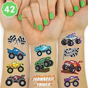 xo Fetti Monster Truck Party Supplies Tatuajes_1