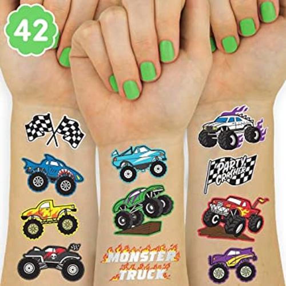 xo Fetti Monster Truck Party Supplies Tatuajes