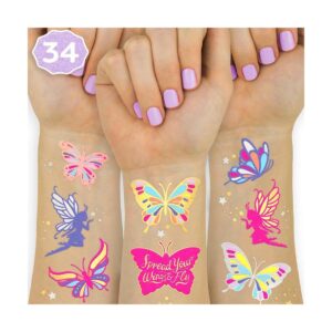 xo Fetti Tatuajes de mariposa para niños 34 estilos de_1
