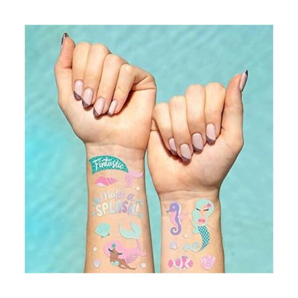 xo Fetti Tatuajes temporales de sirena bajo el mar 56_3