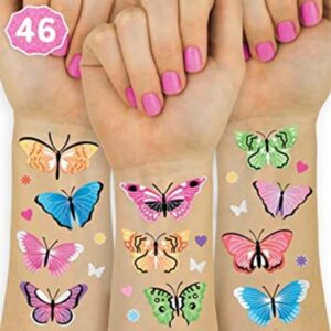 xo Fetti Tatuajes temporales de mariposa 46 estilos de_1