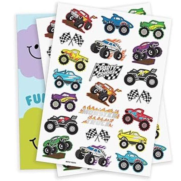 xo Fetti Monster Truck Party Supplies Tatuajes_2